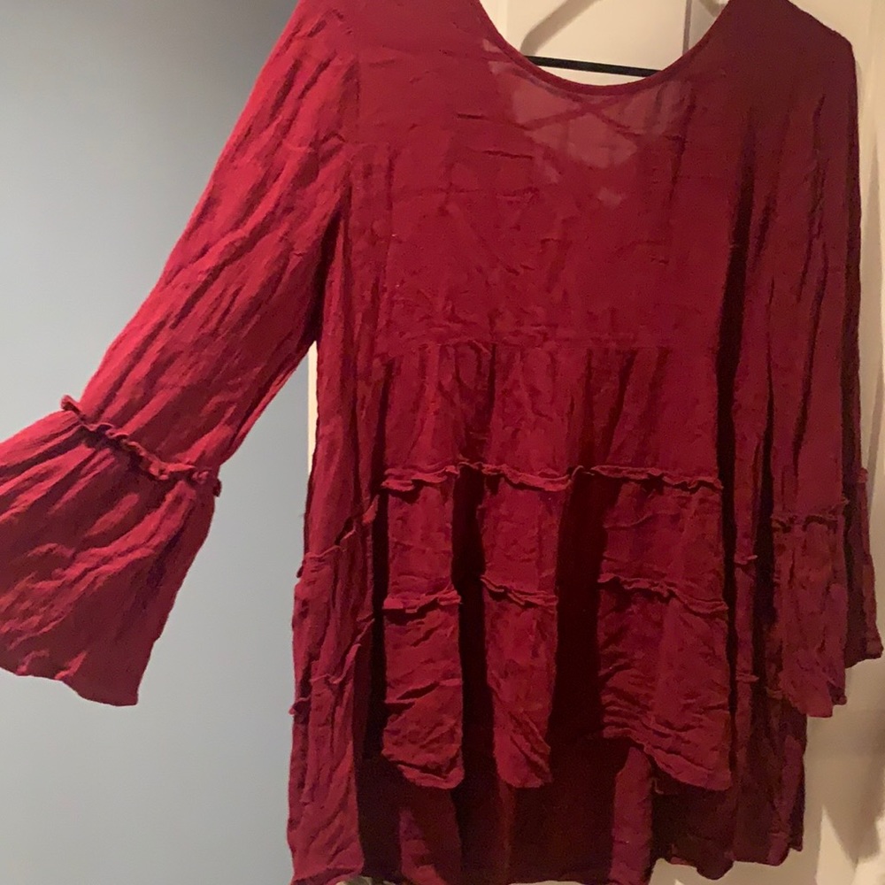 Boho Bell Sleeve Tiered Tunic